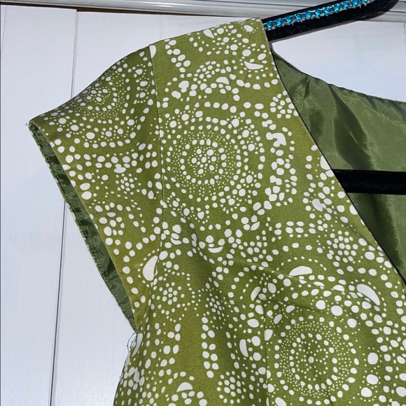 Liz Claiborne Green Patterned Midi Dress - Picture 7 of 10